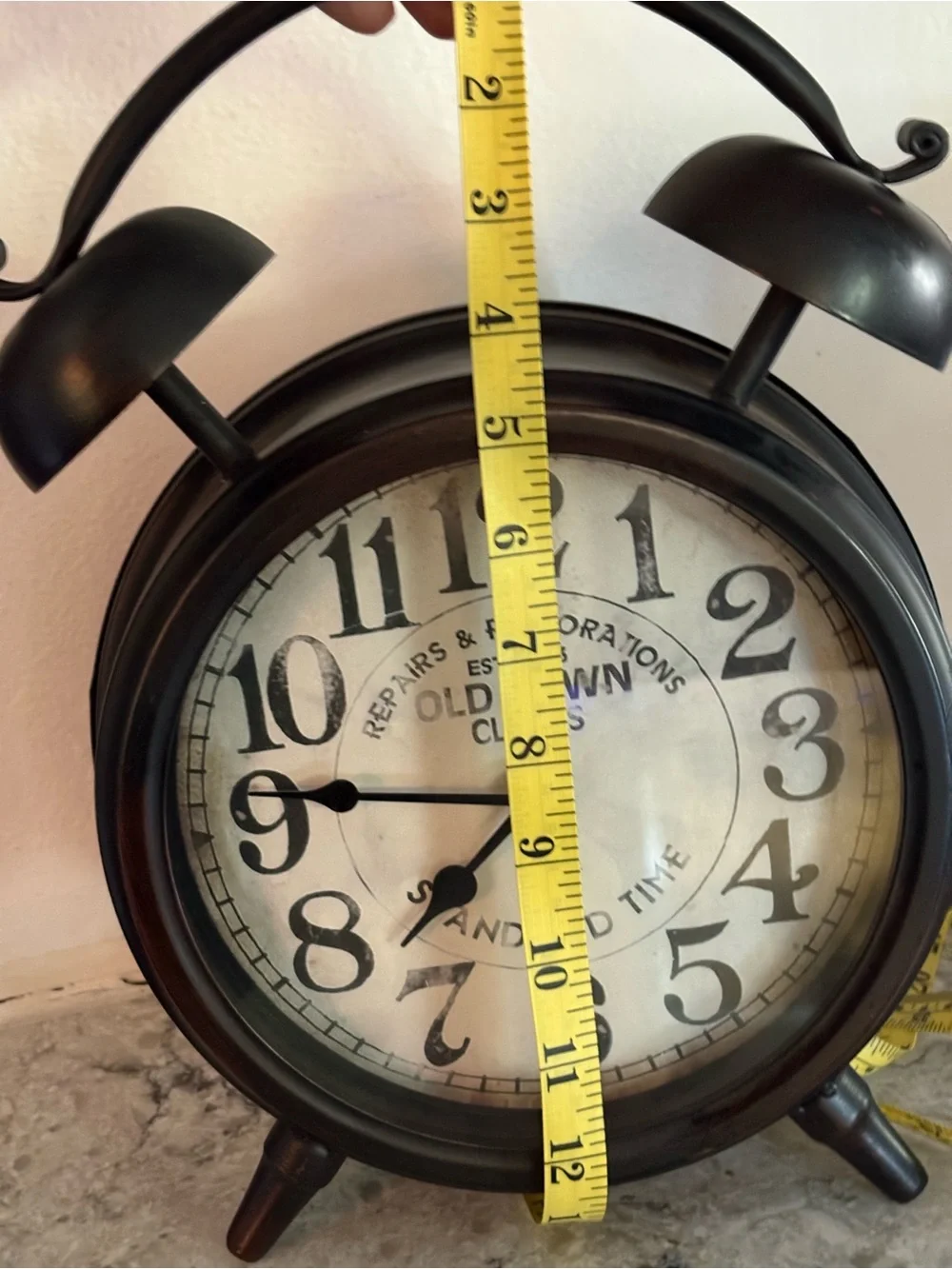 Vintage Rustic Old Town Clock Decorative Accent